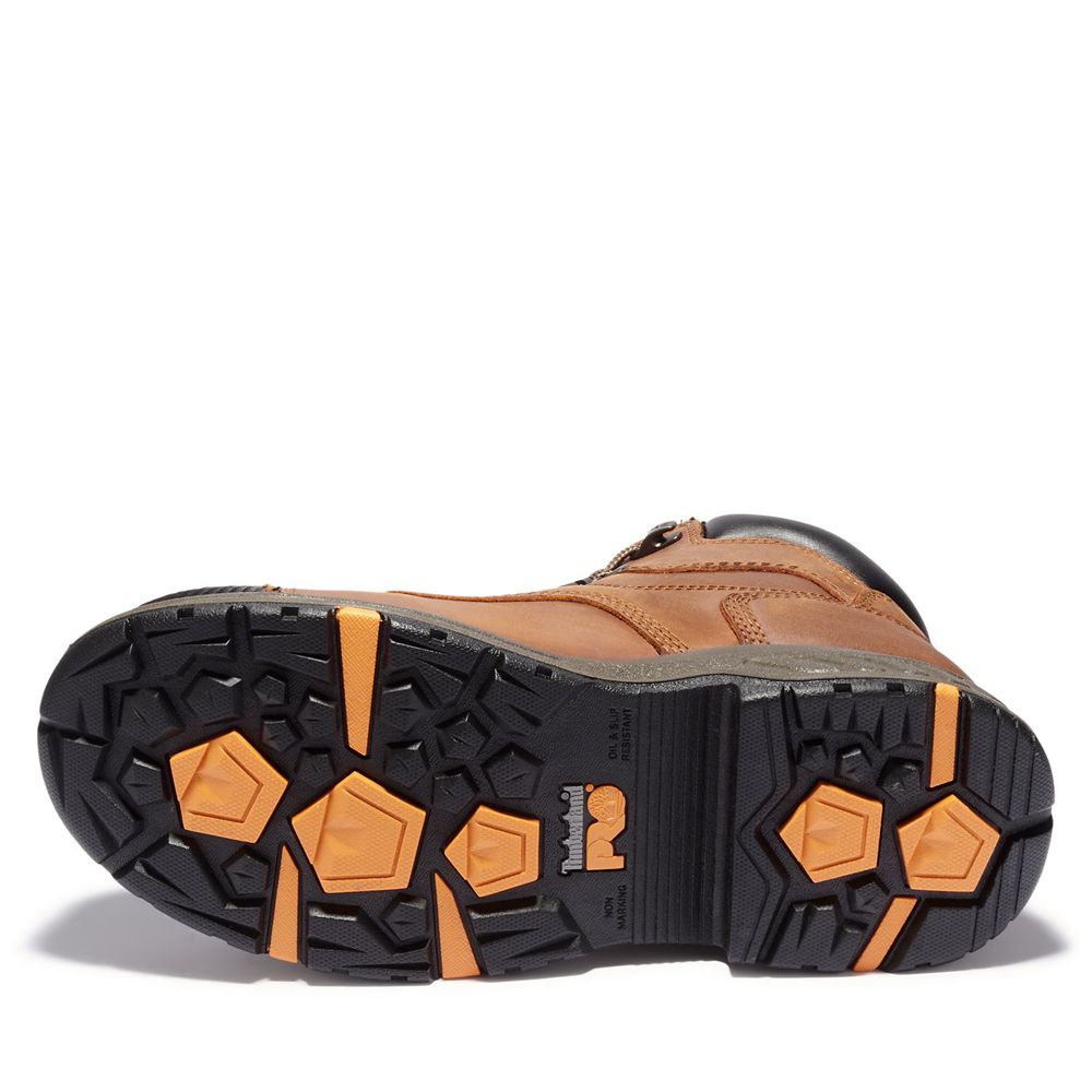 Bocanci De Muncă Timberland Barbati Maro/Negrii - Pro® Helix Hd 6\" Soft Toe - Romania - LOKEBI514